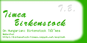 timea birkenstock business card